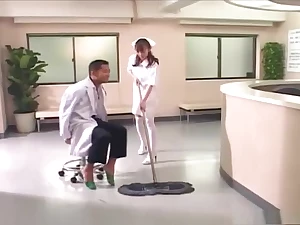 Horny nurse Mari Yamada fucked with nice cumshot!