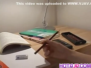 With Specs Plays With Her Cunt With Kasumi Uehara