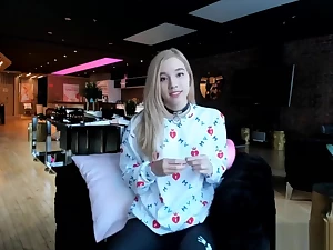 Horney aisan masturbates before video shoot