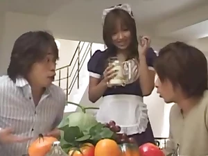Exotic Japanese girl Juri Kanou in Crazy Stockings/Pansuto, Cunnilingus JAV clip