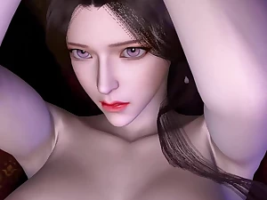 3D Asian Wife with Tight Jeans Have a Hardcore Sex with Big Cock