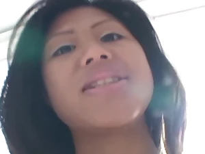 Asia gets black cock inside her Asian ass