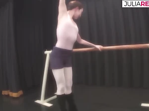 Skinny Ballet Gets Pussy Licked Then Fucked By Two Monster Cocks