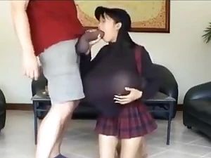 huge tits girl receives cum shot 2