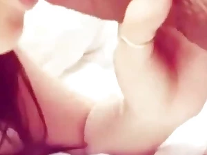 Korean girl gives blowjob