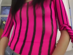 Self Spanking Asian Babe Lucy H Slides A Dildo In Her Oriental Pussy!