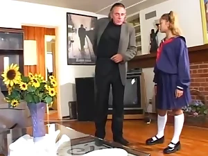 Pigtailed Asian babysitter gets caught