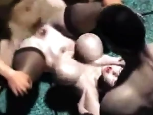 Busty Japanese teacher with two pupils